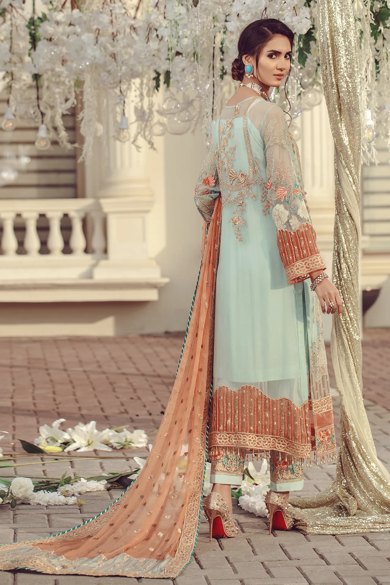 Serene Premium Beaux Rêves Embroidered Chiffon Collection 2020 – S-1009 Fleur Passion