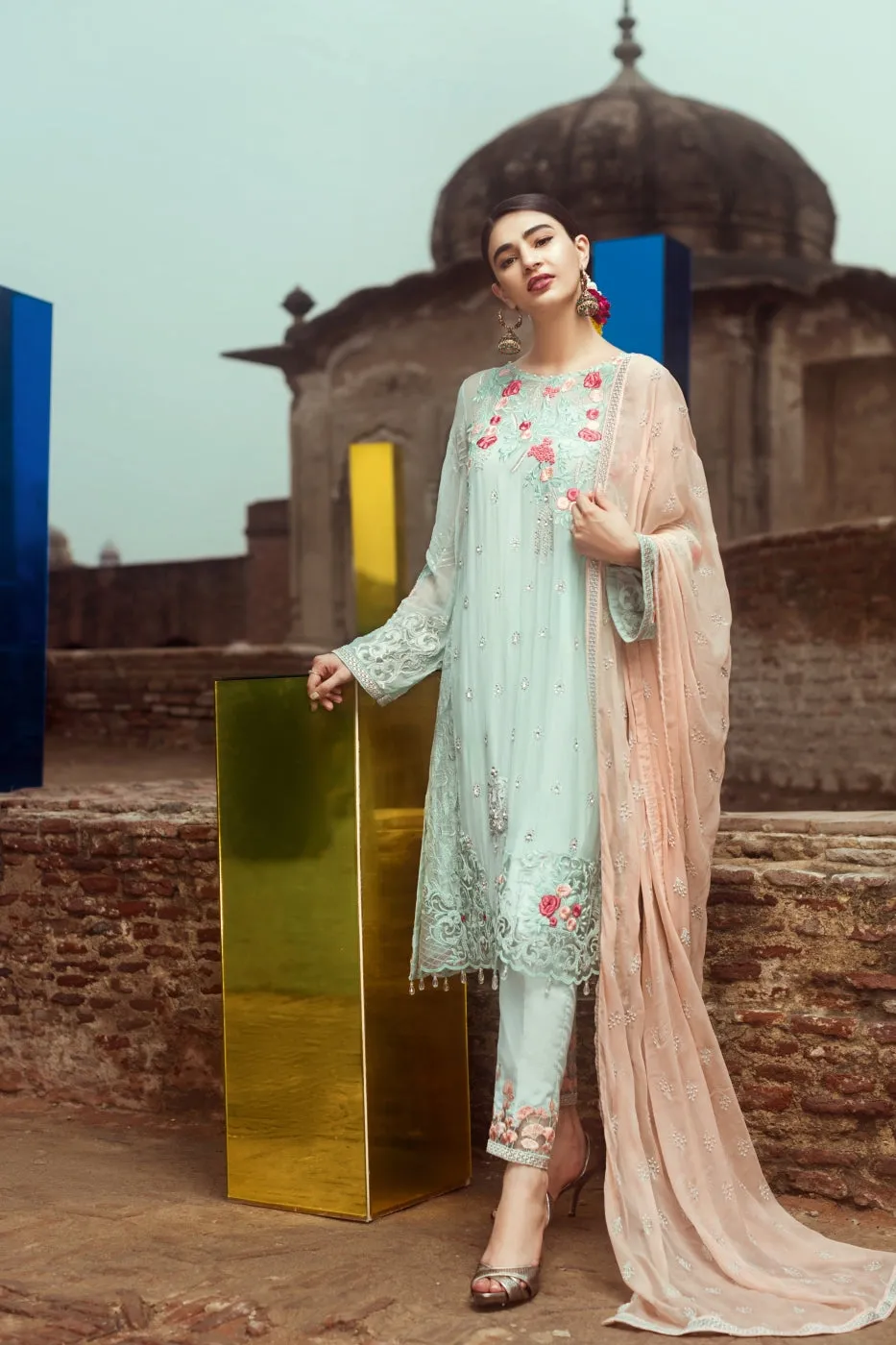 Serene Premium Fervour Fiesta Chiffon Collection Vol 6 – 01: Blues Dews