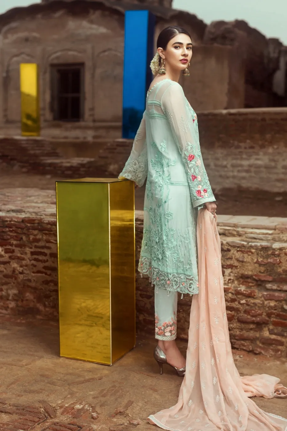 Serene Premium Fervour Fiesta Chiffon Collection Vol 6 – 01: Blues Dews