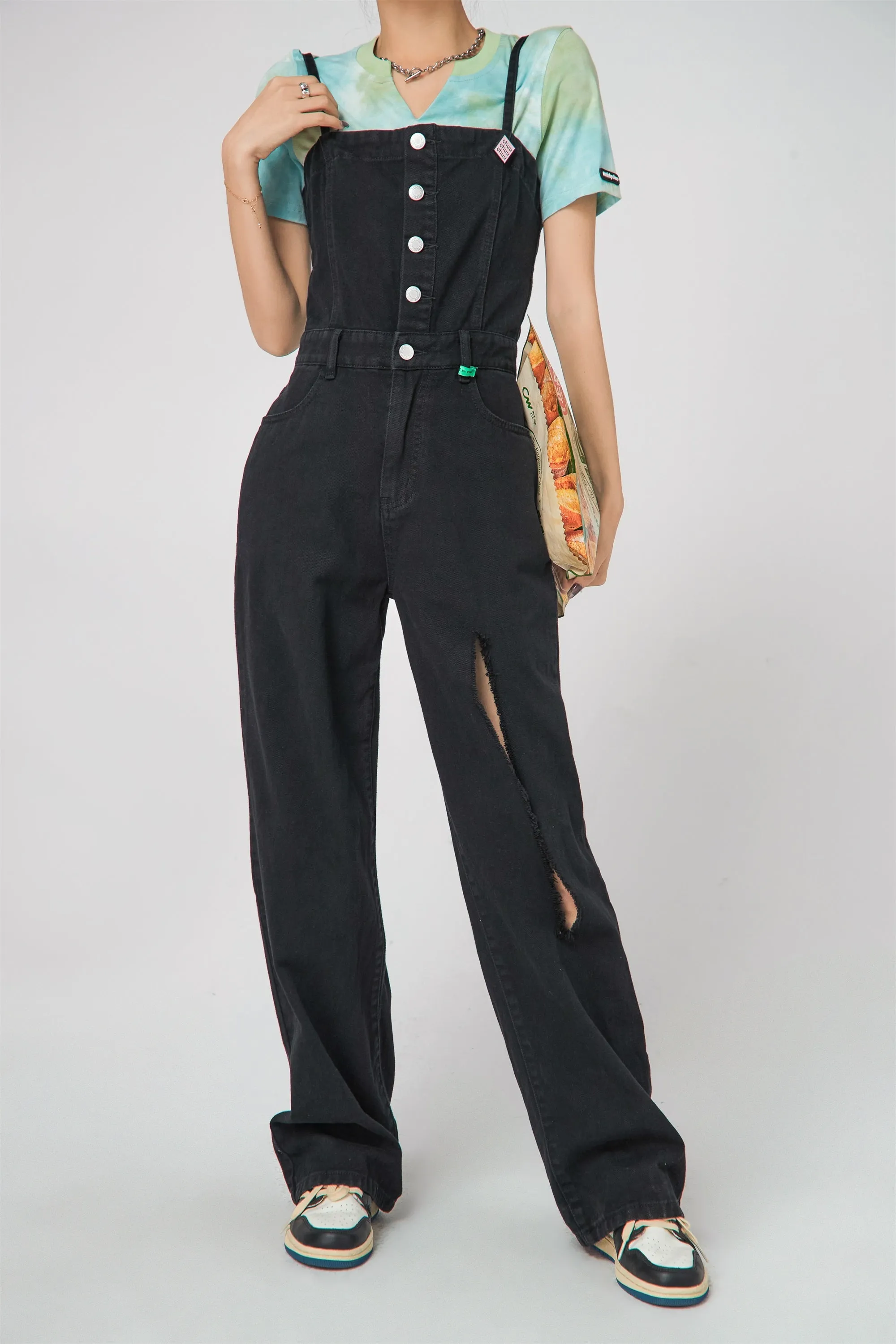 Slit Wide Jumpsuit