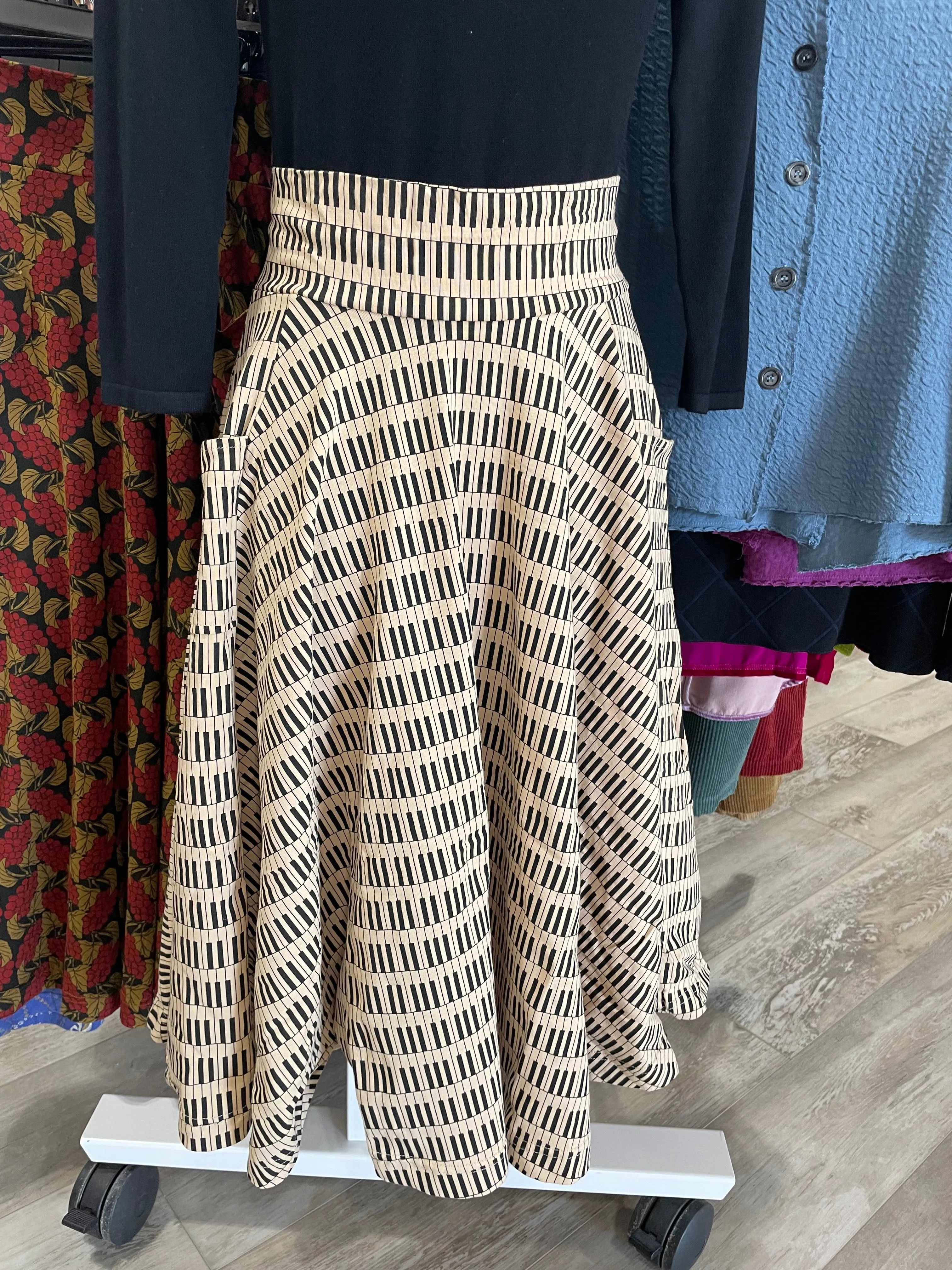 Sojourn Skirt in Piano Print by Effie's Heart