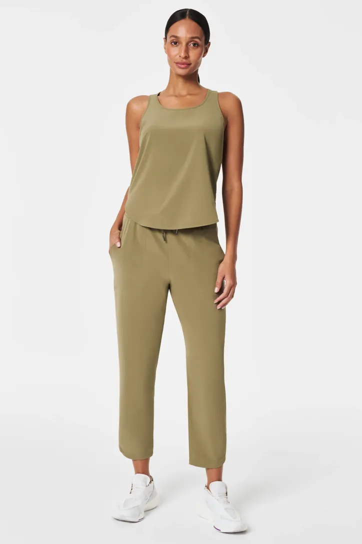 Spanx Casual Friday Curved Hem Tank Olive