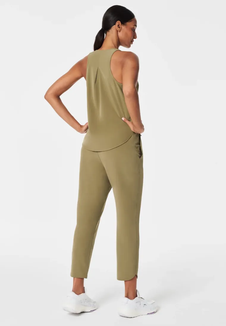 Spanx Casual Friday Curved Hem Tank Olive