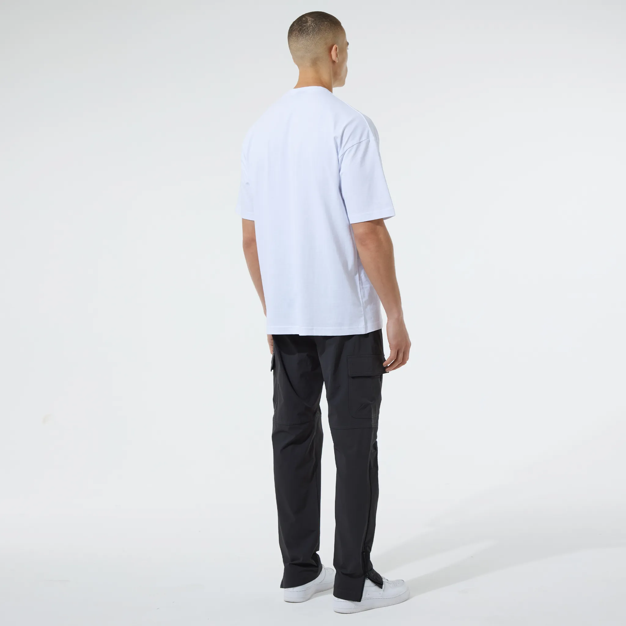 Straight Split Cargo Pant | Charcoal