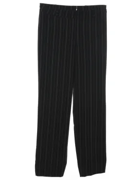 Striped Black Trousers - W30 L29