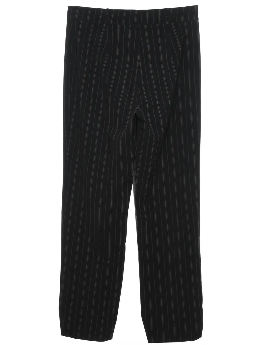 Striped Black Trousers - W30 L29