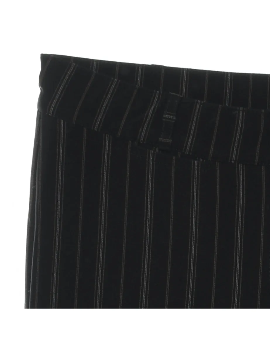 Striped Black Trousers - W30 L29