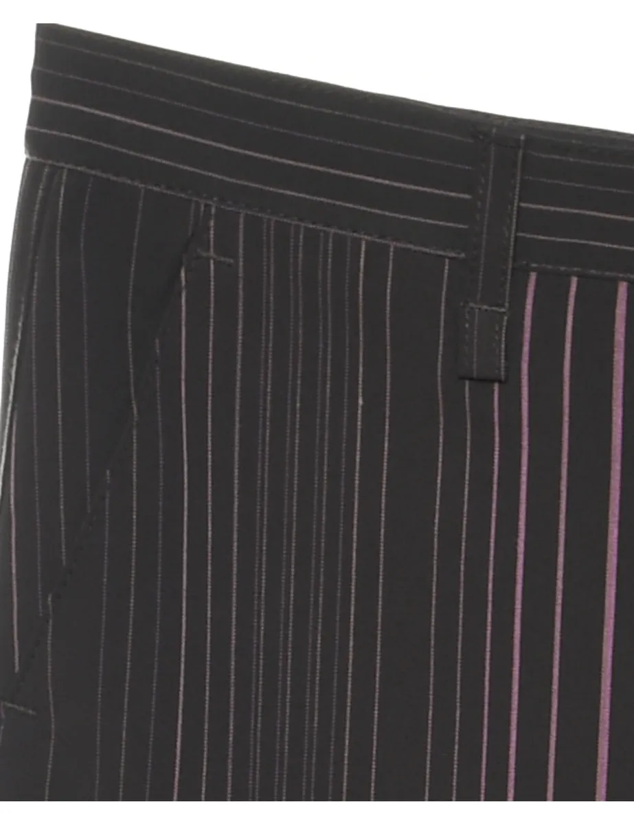 Striped Pink & Brown Y2K Trousers - W32 L33