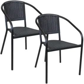 Sunnydaze Aderes Plastic Outdoor Arm Chair