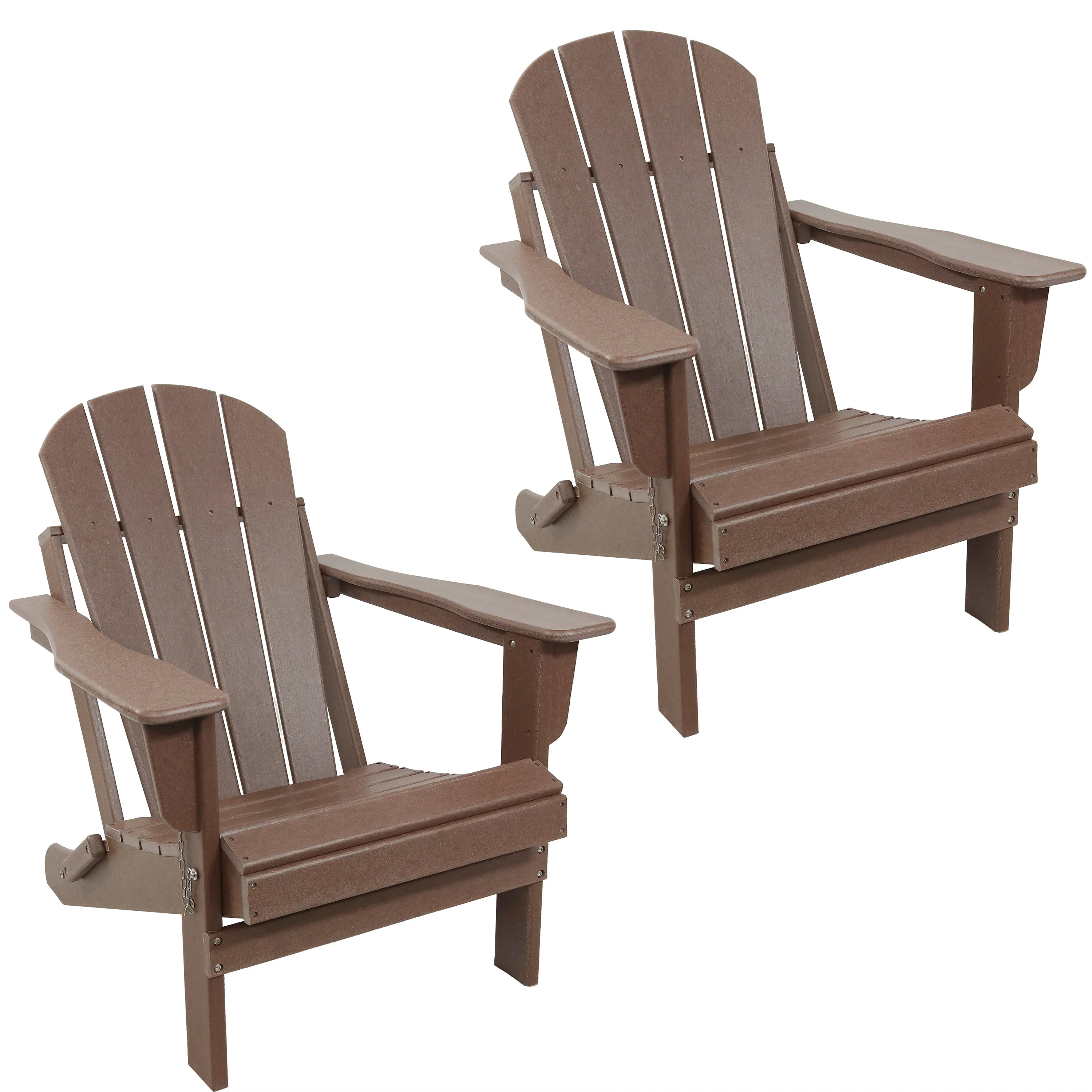 Sunnydaze Folding Adirondack Chair - 300-Pound Capacity - 34.5" H