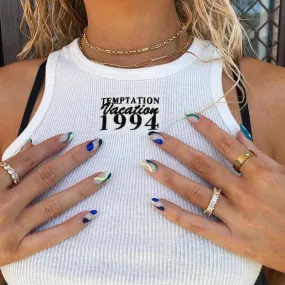 Temptation Vacation 1994 Summer Crop Top