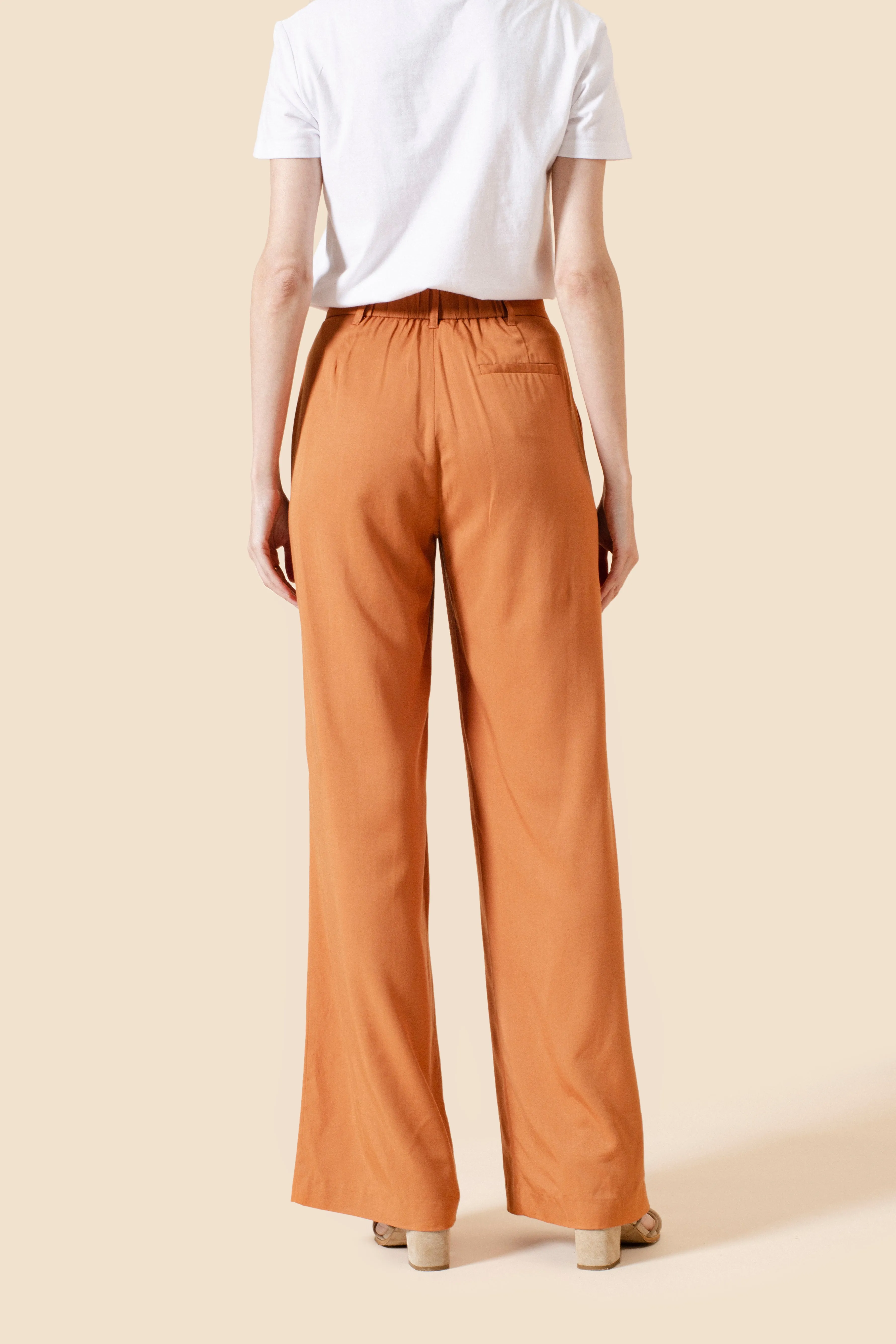 The Willow Wide Leg Pant - Rust