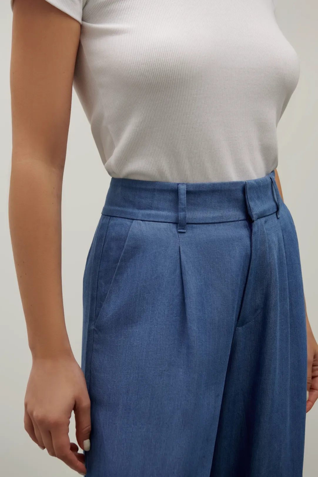 The Willow Wide Leg Pants - "Denim"