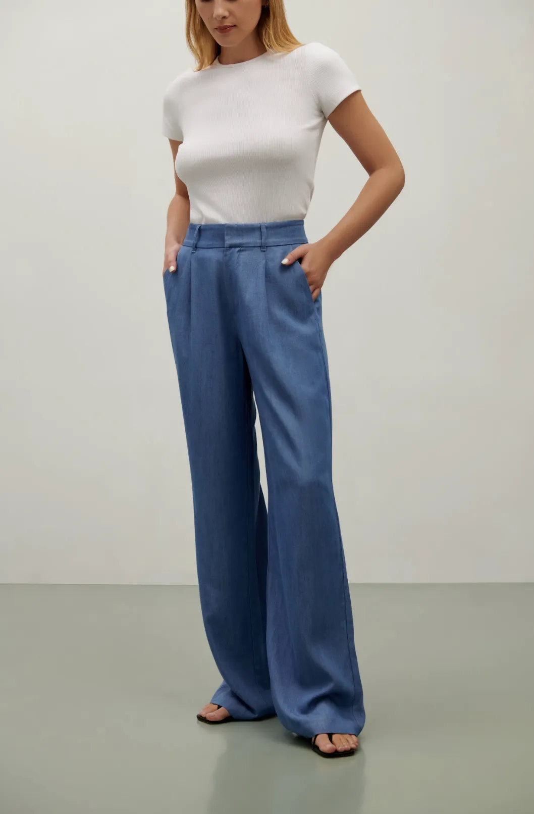 The Willow Wide Leg Pants - "Denim"