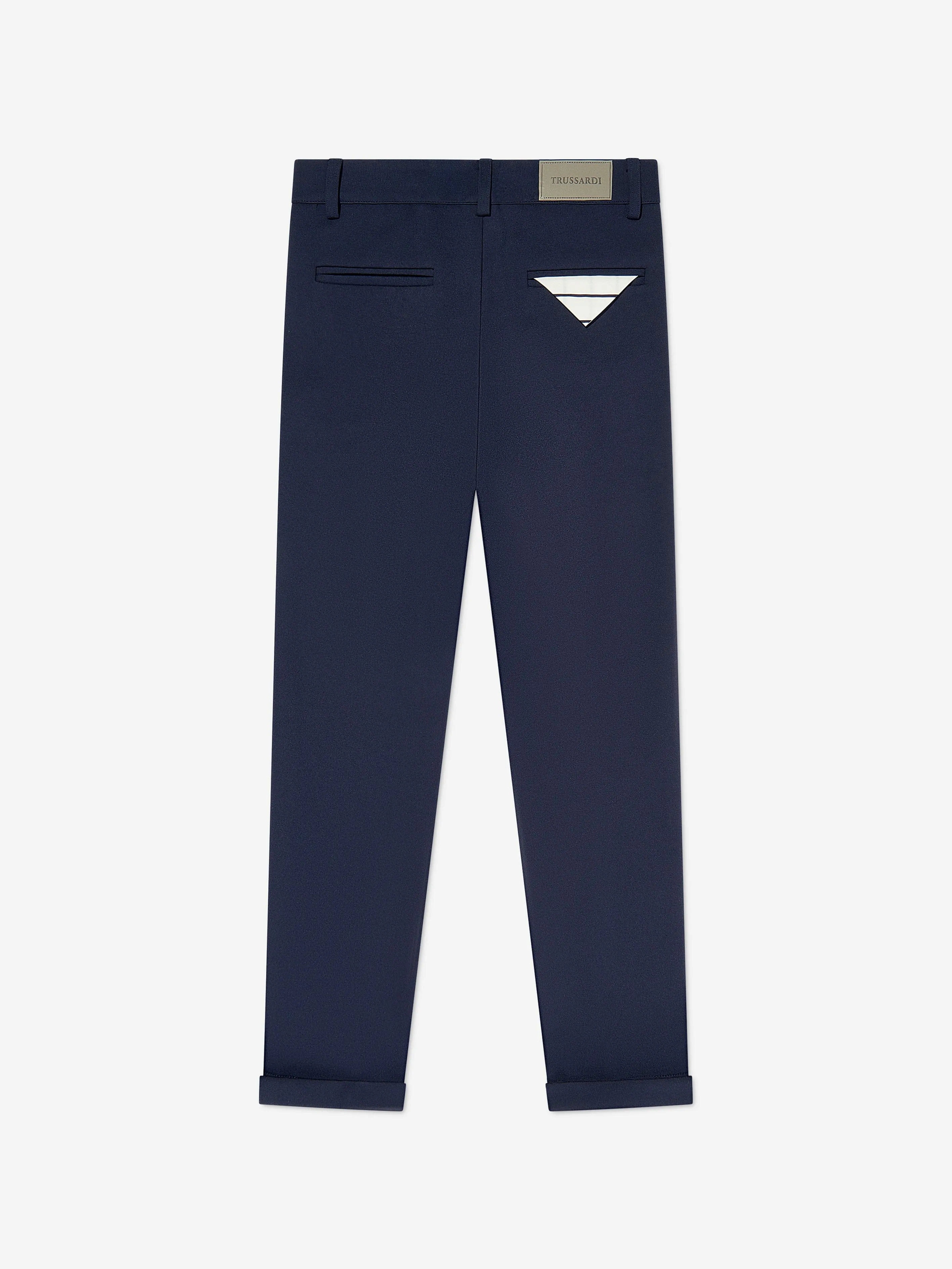 Trussardi Boys Sly Chino Trousers in Navy