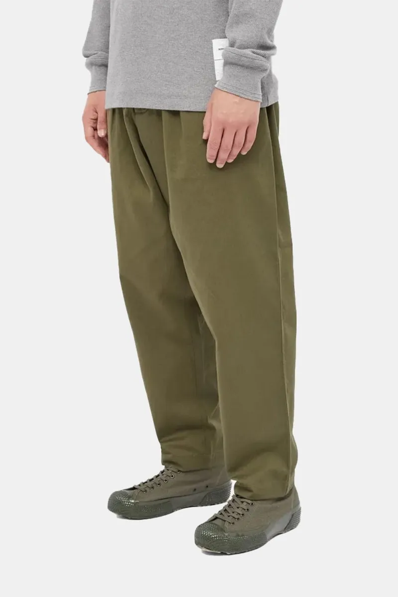 Universal Works Pleated Track Pant (Light Olive Twill)