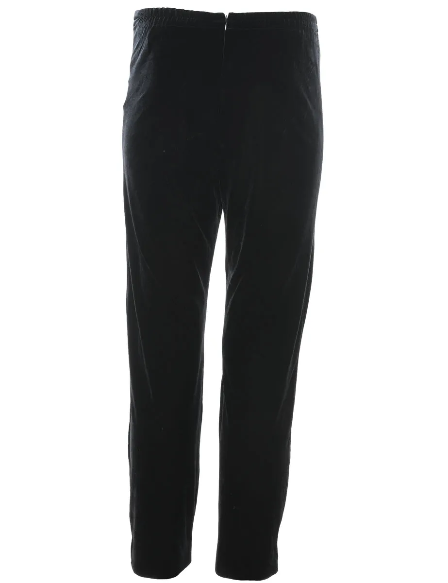 Velvet Black Trousers - W26 L27