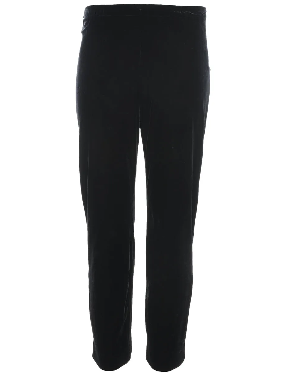 Velvet Black Trousers - W26 L27