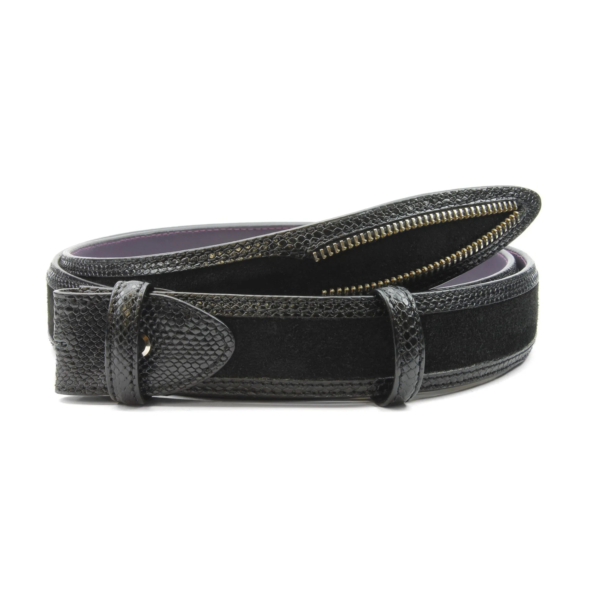 Vicious Zip Detail Belt Strap