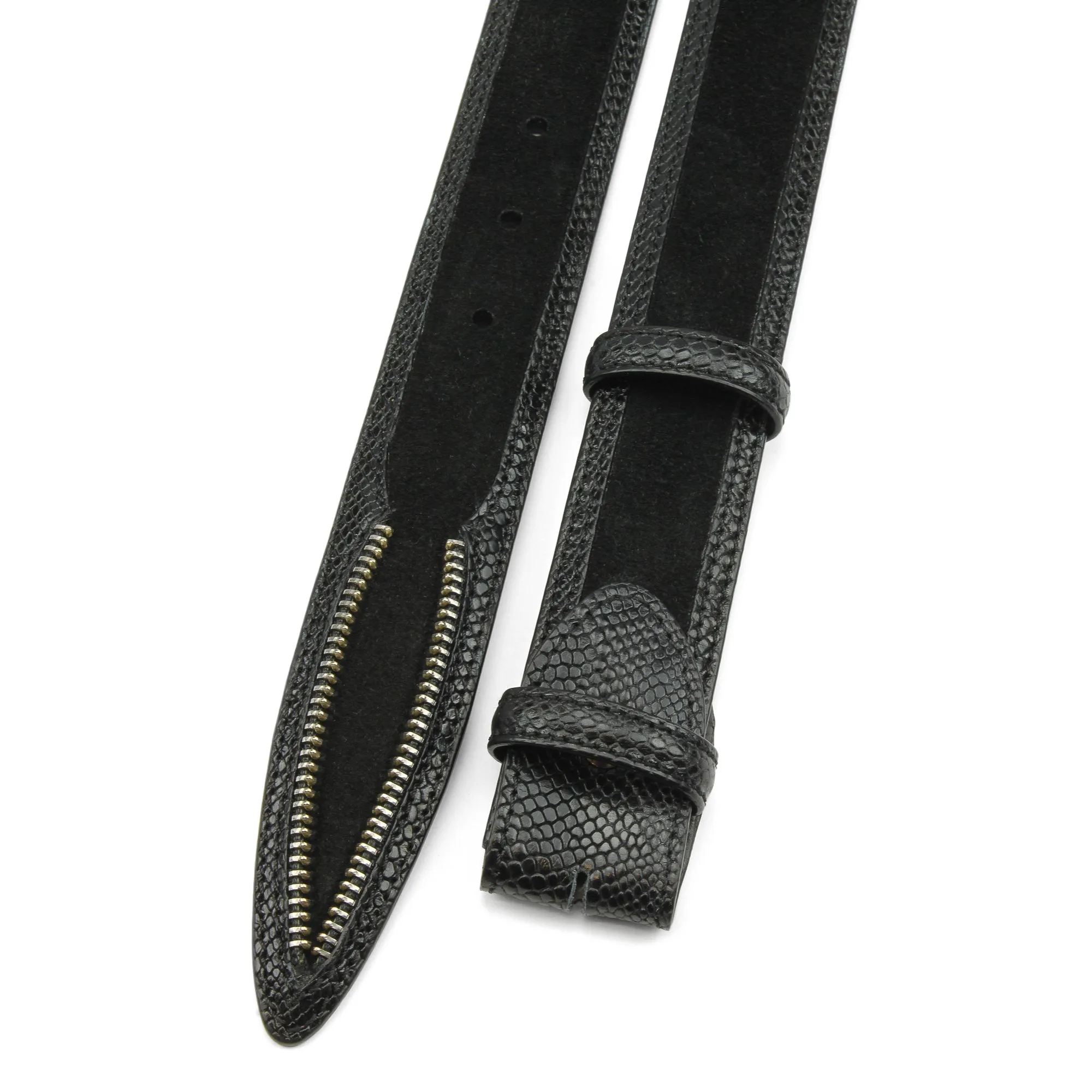 Vicious Zip Detail Belt Strap