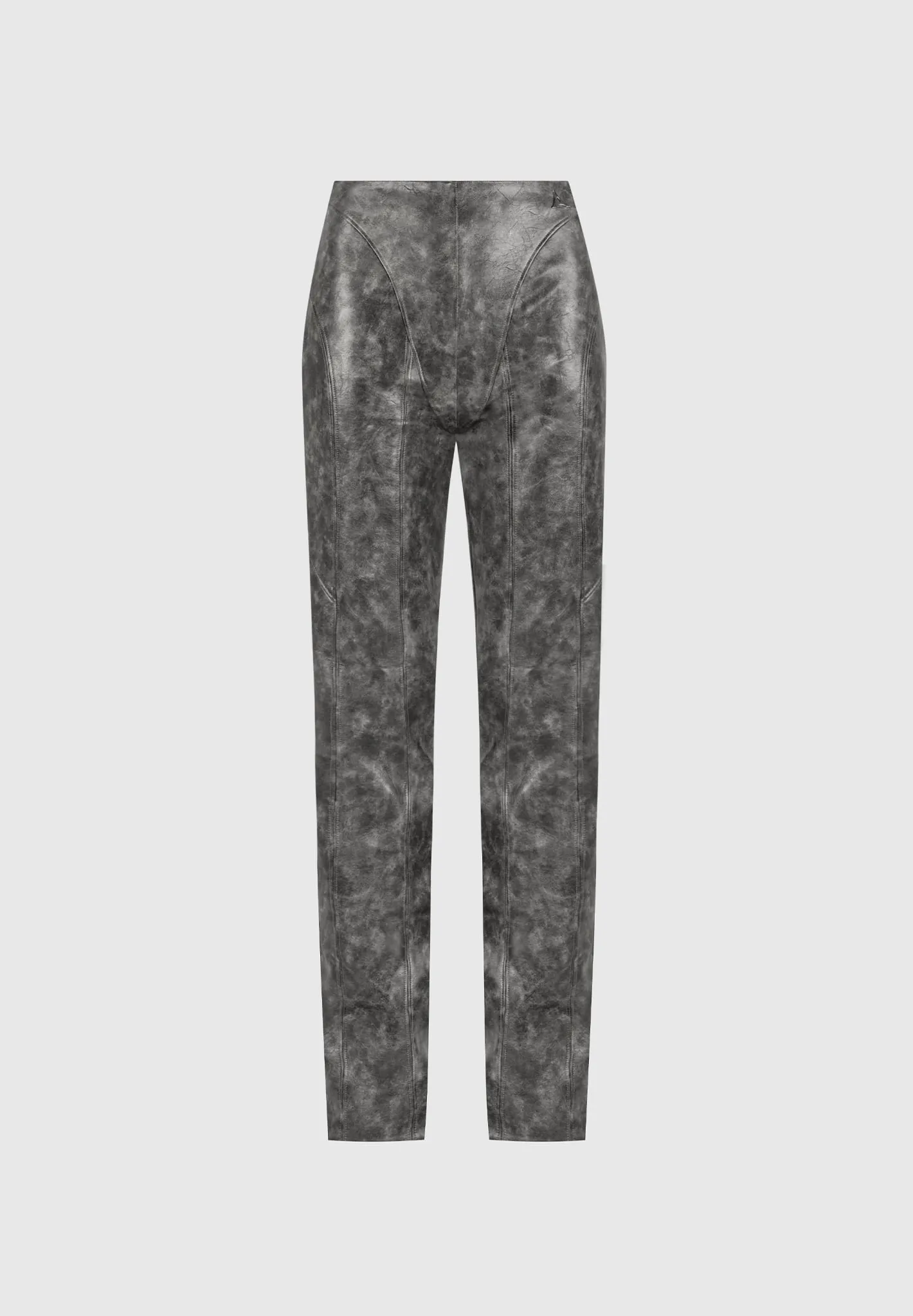 Vintage Leather Trousers - Grey