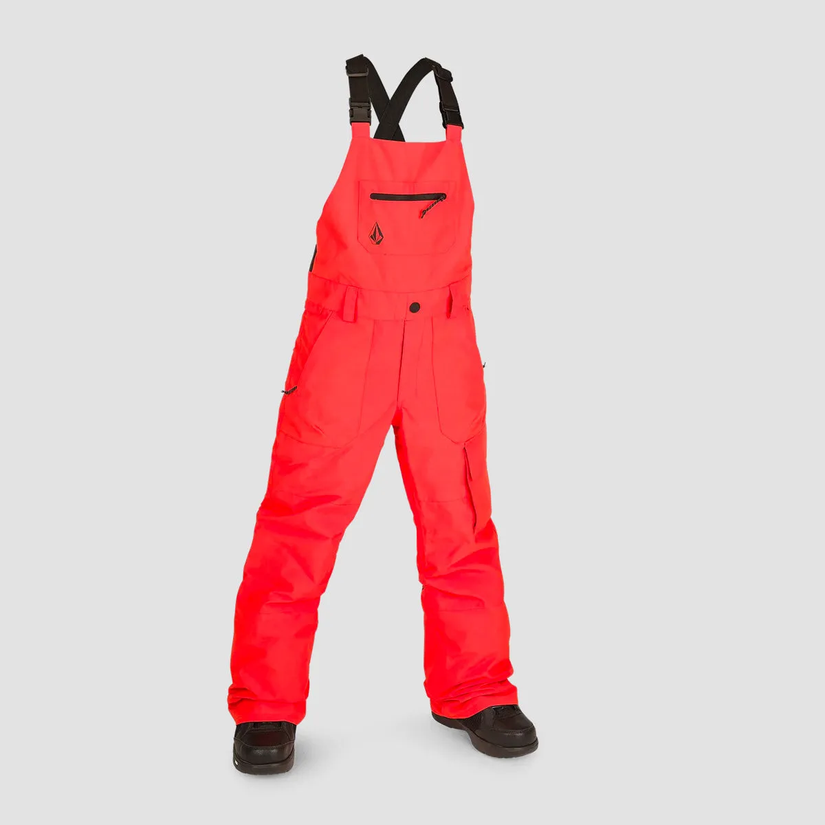 Volcom Barkley Ins Snow Bib Pants Orange Shock - Kids