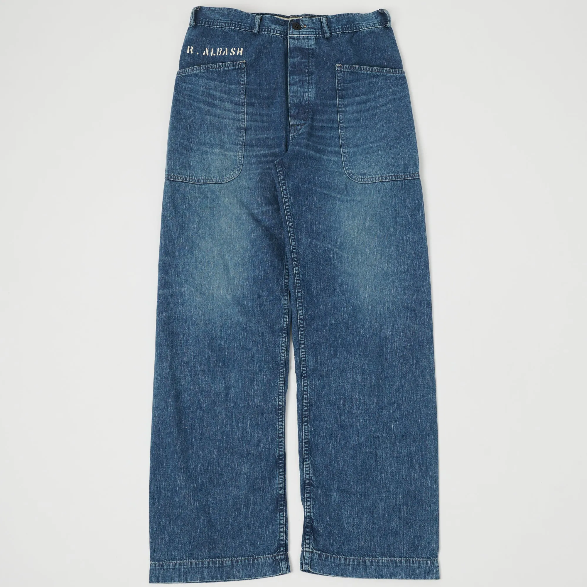 Warehouse & Co Washed Denim Loose Straight Seaman's Pant