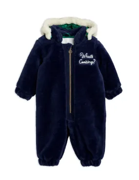 What's cooking faux fur baby overall