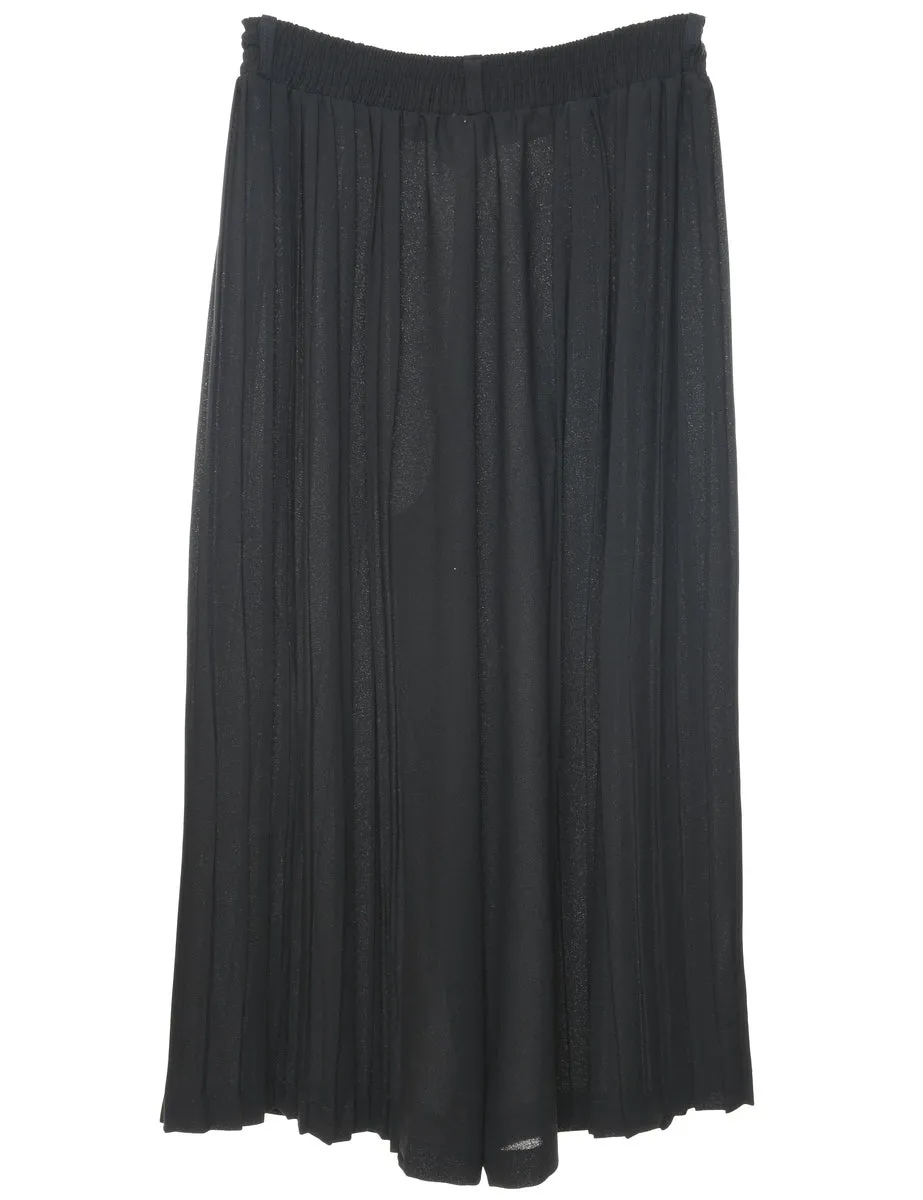 Wide Leg Black Sheer Trousers - W30 L23