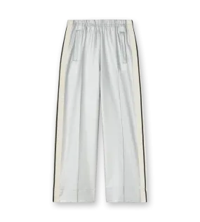 Wide Leg Track Pants Silver