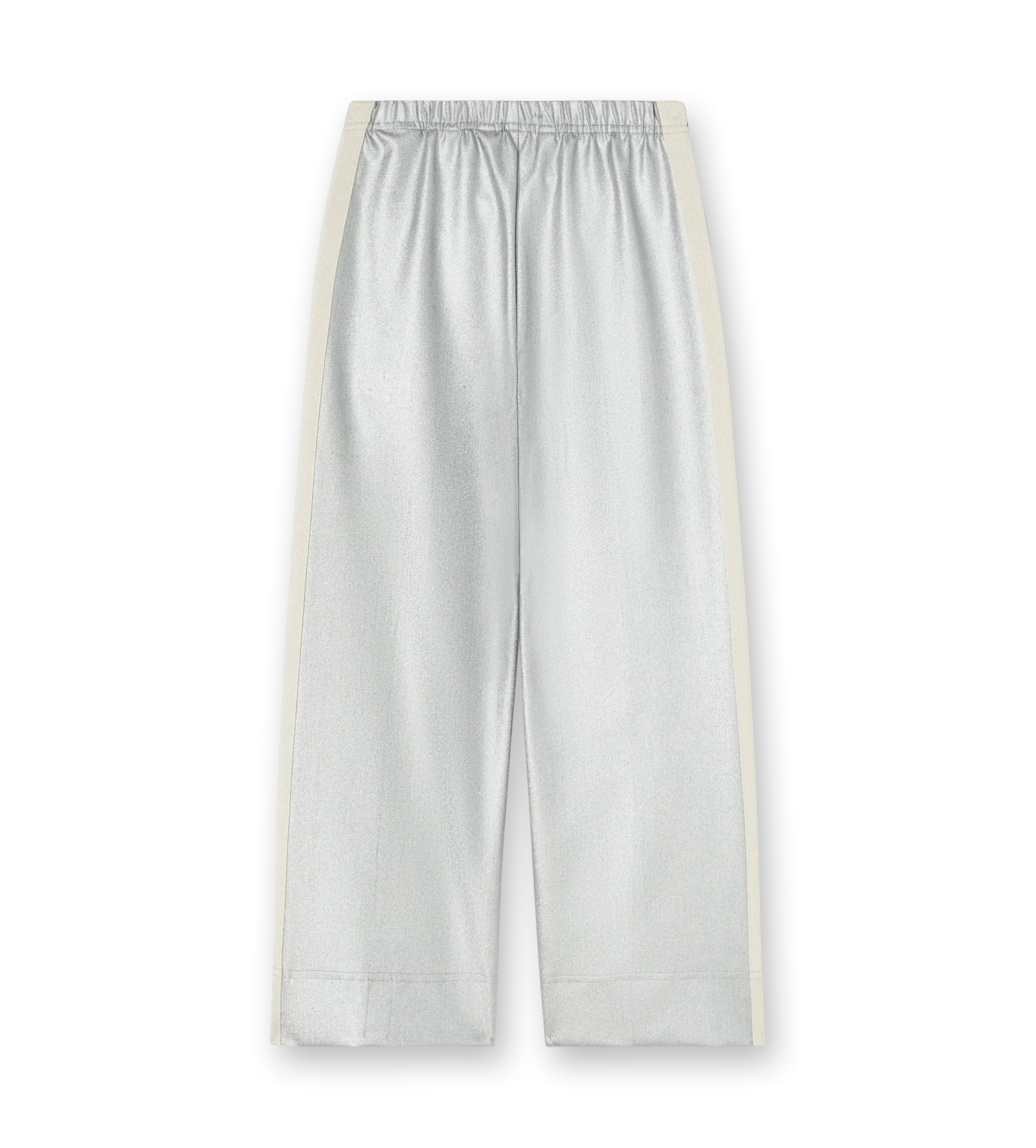 Wide Leg Track Pants Silver