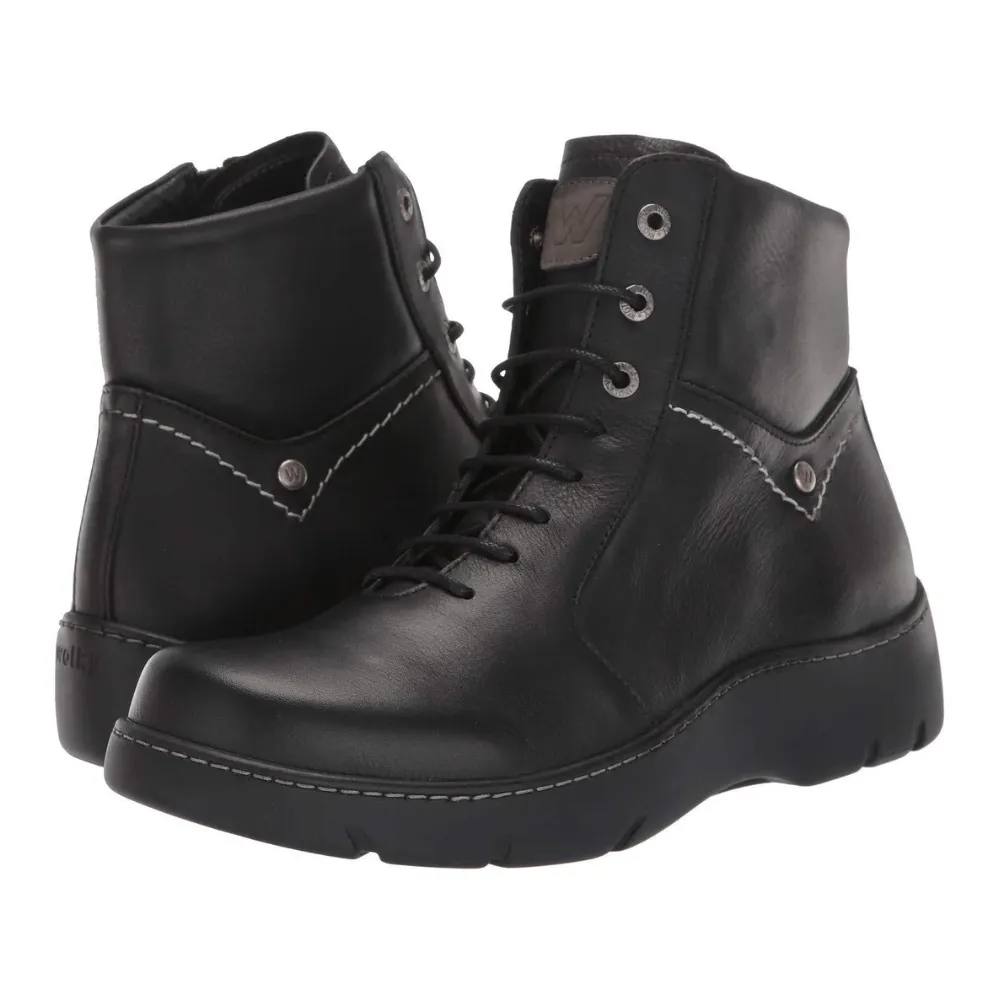 Wolky Daydream Black Vegi Leather Boot (Women's)