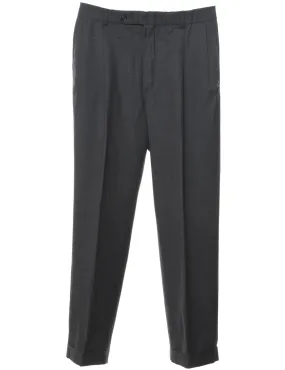 Wool Nautica Dark Grey Classic Trousers - W32 L32