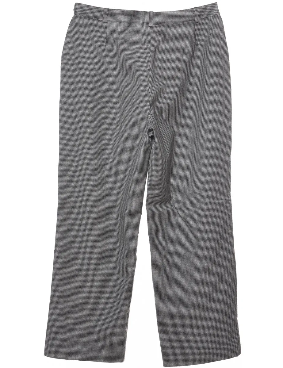 Wool Patterned Grey Trousers - W30 L28