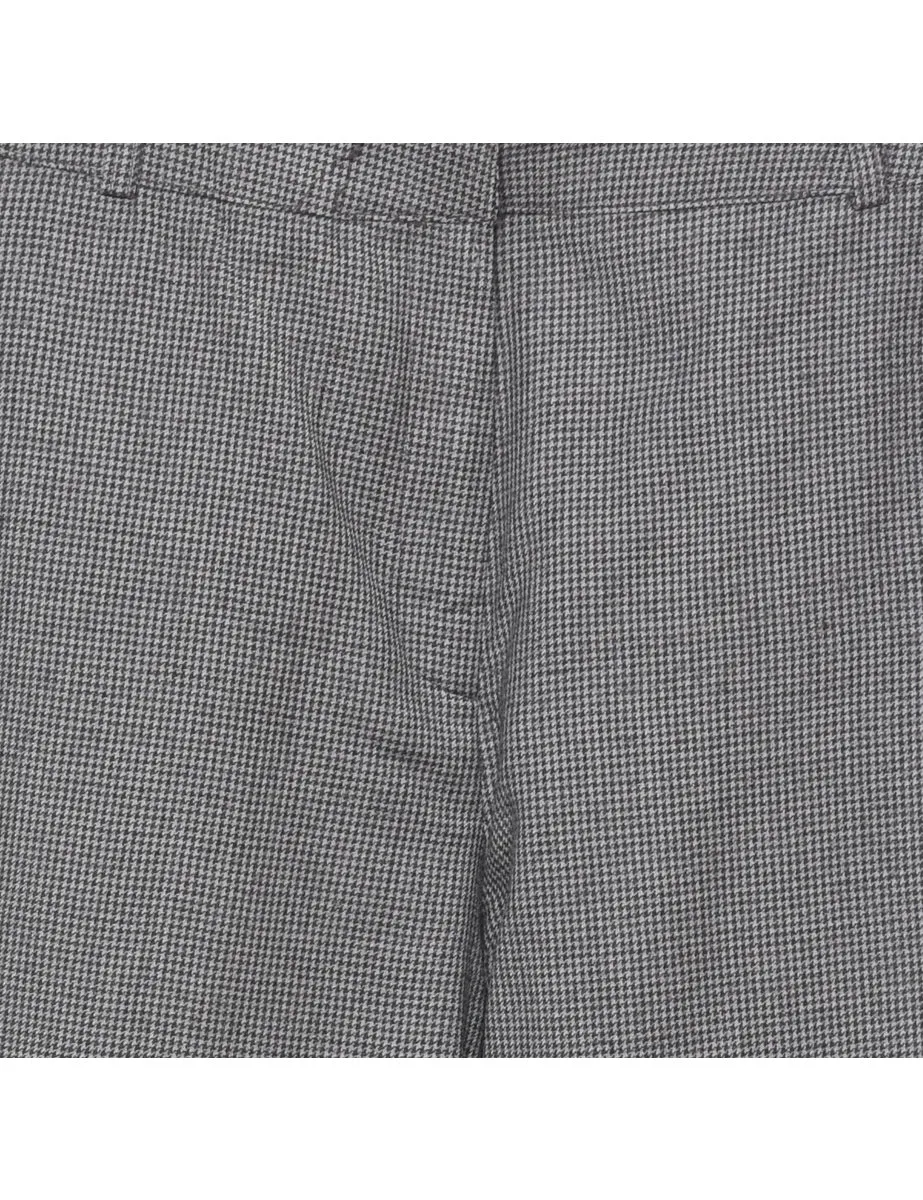 Wool Patterned Grey Trousers - W30 L28