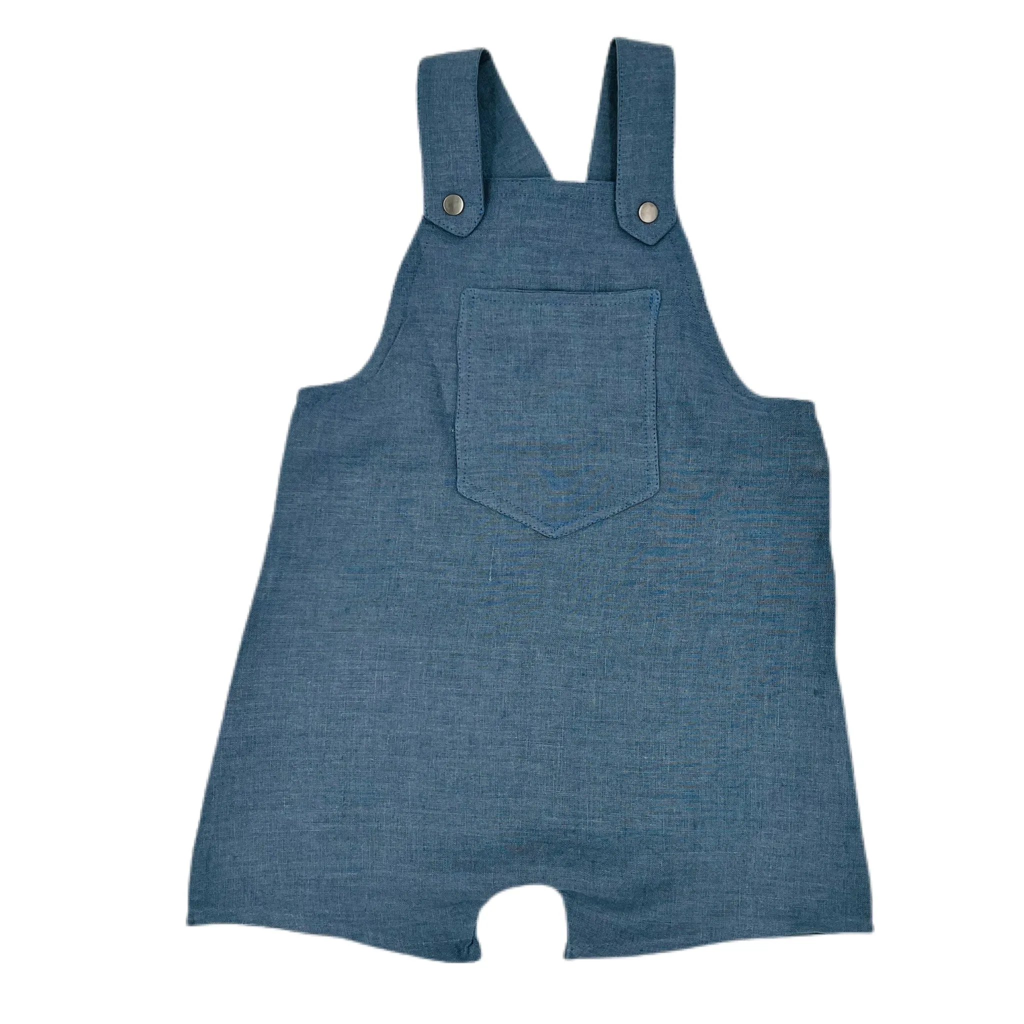 YaaYaa Overall Shorts- Blue Autumn