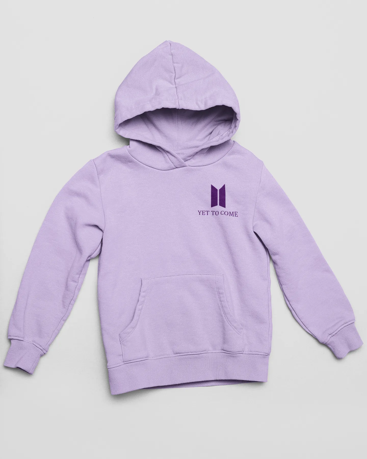 Yet To Come (Double Sided Print): BTS - WINTER HOODIES- LAVENDER