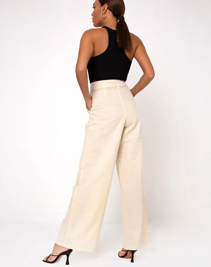 Yeva Flare Trousers in Ecru