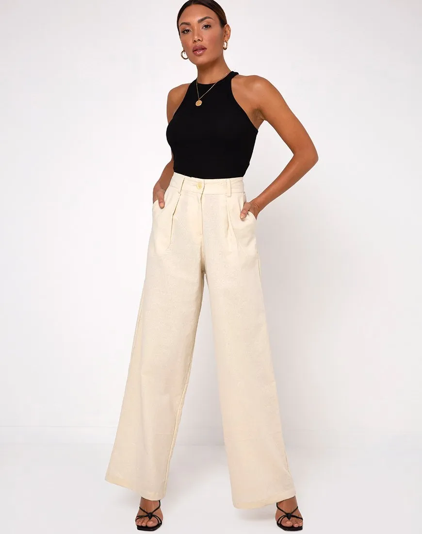 Yeva Flare Trousers in Ecru